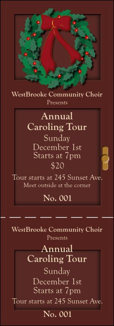 Christmas General Admission ticket with full bleed Product Front