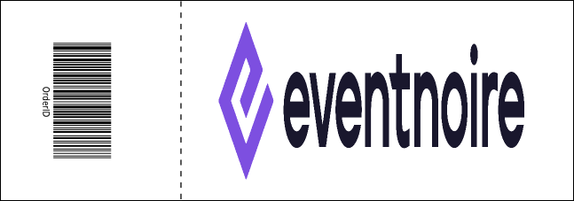 Orange and Black Color General Admission Ticket Product Back