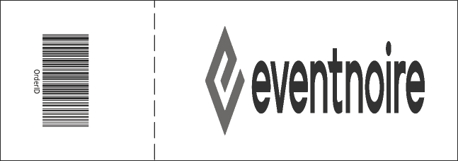 Hollywood General Admission Ticket with stub (Black and white) Product Back