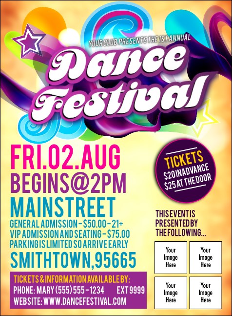 Disco Dance Festival Invitation Product Front
