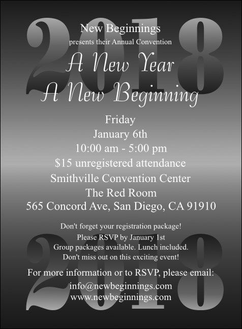 Year Invitation (Black) Product Front