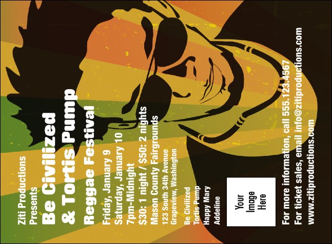 Reggae Invitation Product Front