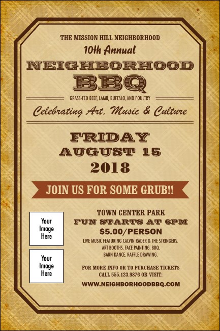 BBQ Vintage Logo Poster Product Front