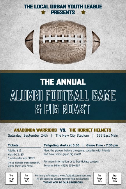 Football Blue Poster Product Front