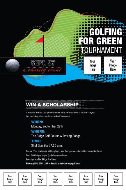 Golf Water Hazard Logo Poster Product Front