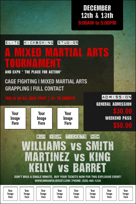 Contemporary Mixed Martial Arts Logo Poster Product Front