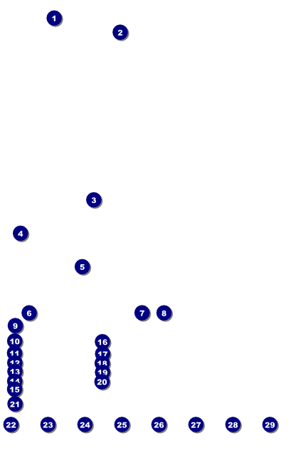 Football Red Logo Poster Front Field Markers