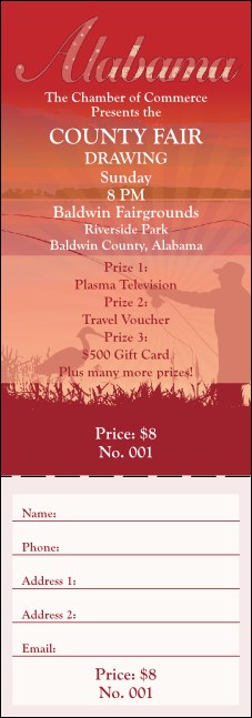 Alabama Raffle Ticket