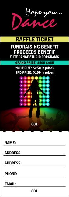 Stage Lights Raffle Ticket Product Front