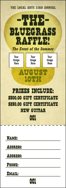 Guitar and Banjo Raffle Ticket Product Front