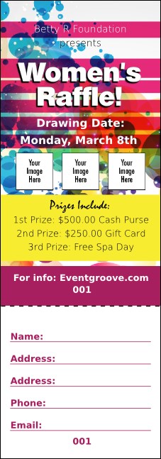 Women's Expo Abstract Raffle Ticket Product Front