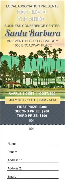 Santa Barbara Raffle Ticket