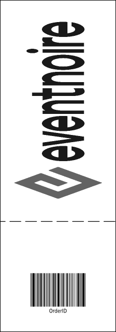 Your Image Raffle Ticket 001 (Black & White) Product Back