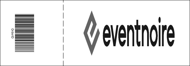 Hollywood Raffle Ticket with stub (Black and white) Product Back