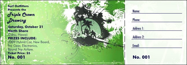 Aloha Raffle Ticket Product Front