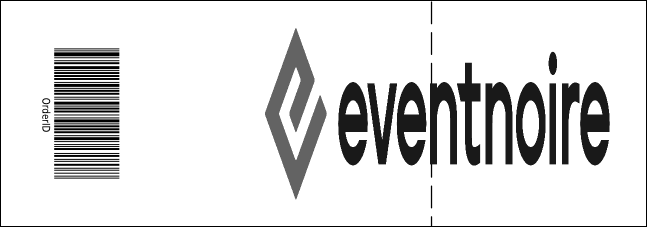 Rock Concert BW Raffle Ticket Product Back