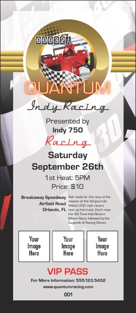 Indy Racing VIP Pass Product Front