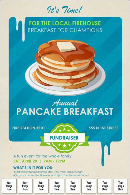 Pancake Stack Logo Poster