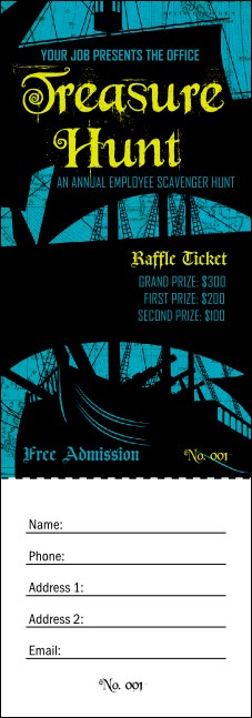 Pirate Ship Raffle Ticket Product Front