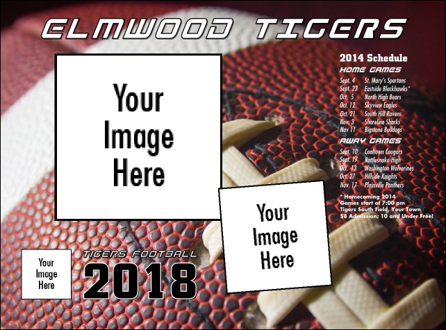 Football Schedule Flyer Product Front