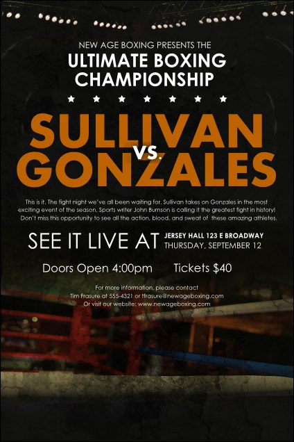 Boxing Poster Product Front