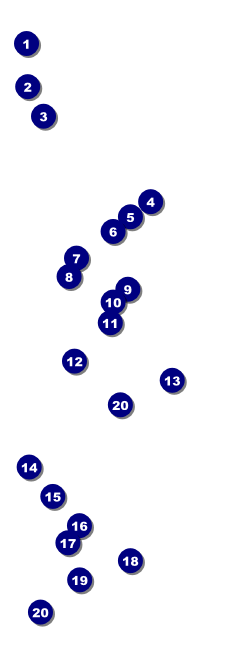 Summer Cut Paper Event Ticket Front Field Markers
