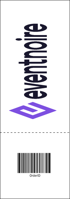 Winter Cut Paper Raffle Ticket Product Back