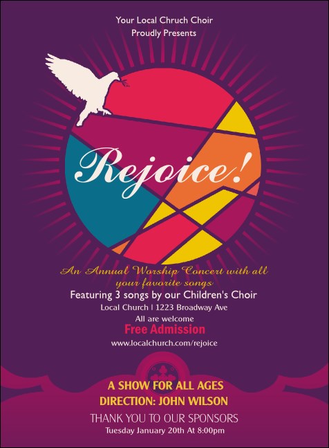 Spiritual Music Invitation Product Front