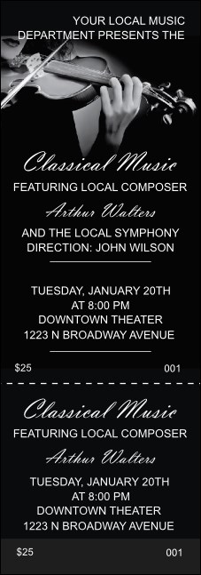 Classical Music Event Ticket Product Front