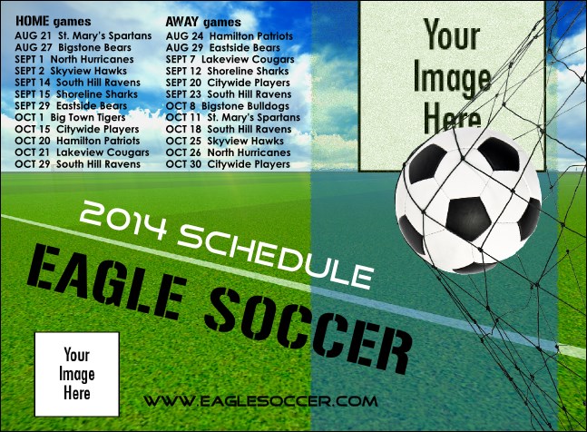 Soccer Schedule Invitation Product Front