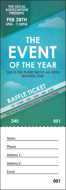 All Purpose Clouds Raffle Ticket Product Front
