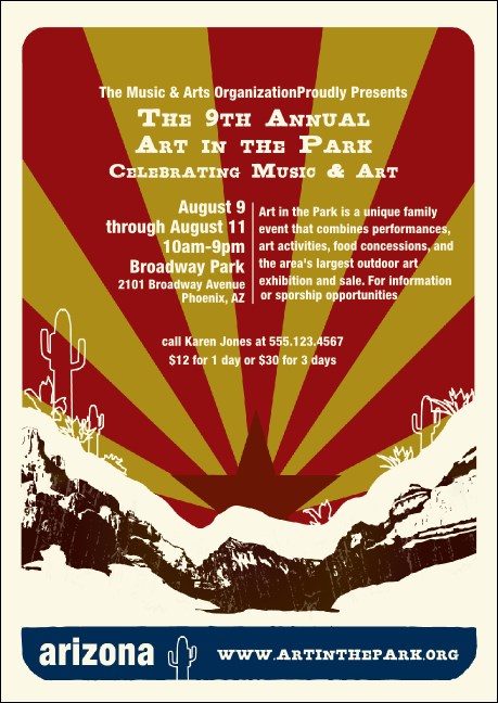 Arizona Club Flyer Product Front