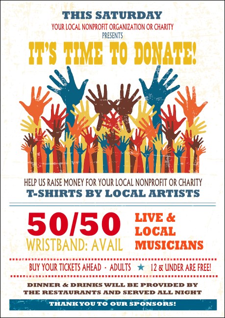 Fundraising Hands Club Flyer