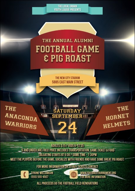 Football Lights Club Flyer Product Front