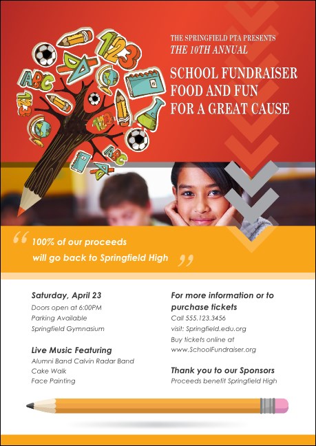 Fundraiser for Education Club Flyer Product Front