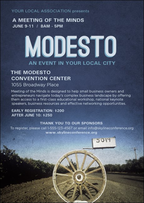 Modesto Club Flyer Product Front