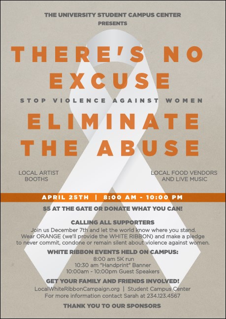 White Ribbon Club Flyer Product Front