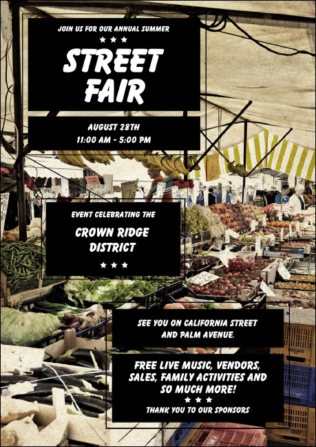 Street Fair Market Club Flyer