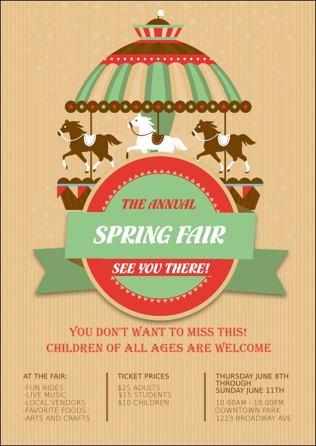 Merry Go Round Club Flyer Product Front