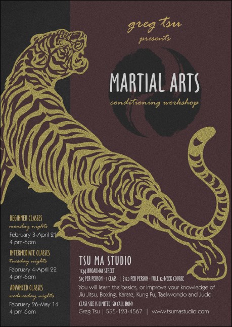Martial Arts Club Flyer Product Front