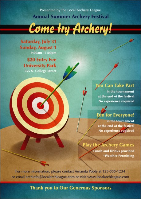 Archery Club Flyer Product Front