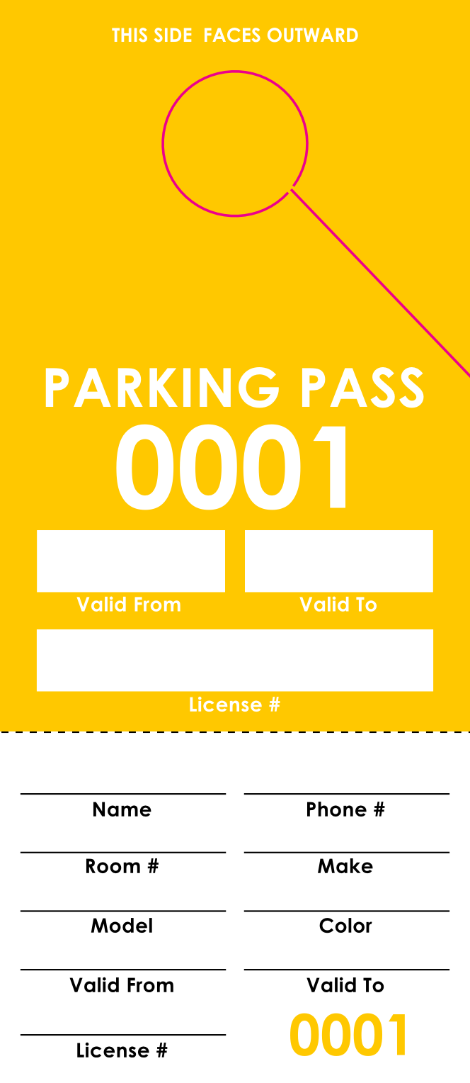 Yellow Parking Permit